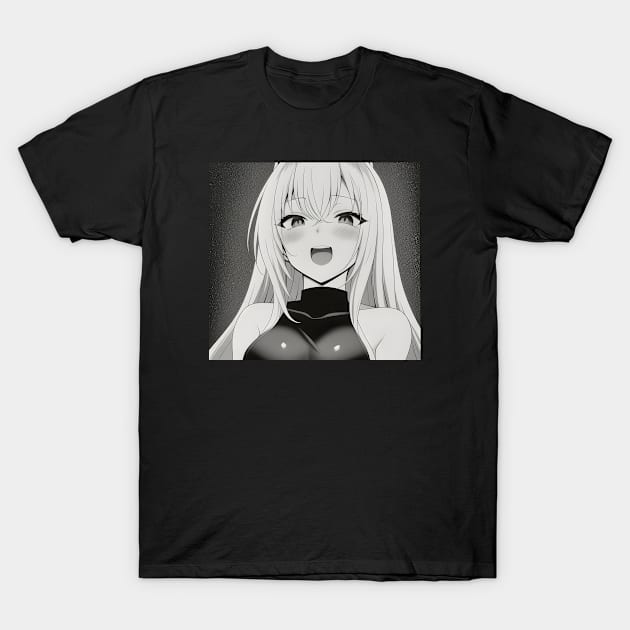 Ahegao Otaku Kawaii Aesthetic Girl Manga Cute Anime Merch Japan T-Shirt by PlimPlom